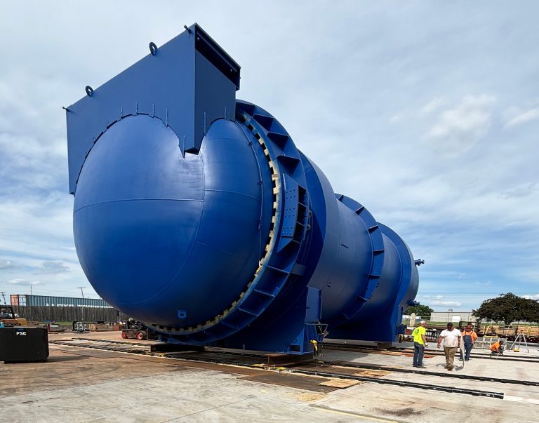 Million pound machine in process of being moved.