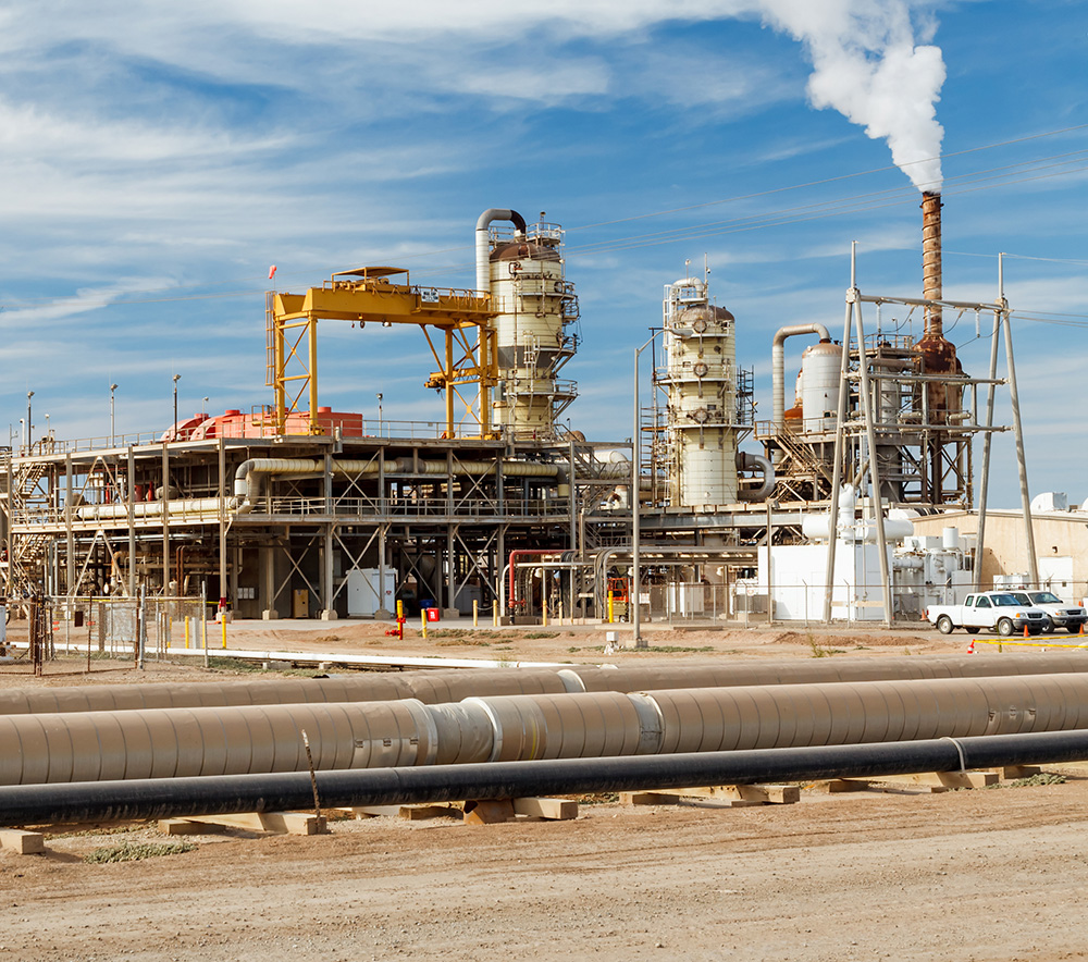 Geothermal power plant.