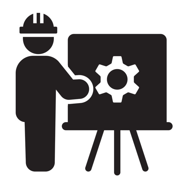 Equipment training icon.