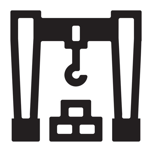Complex equipment setup icon.